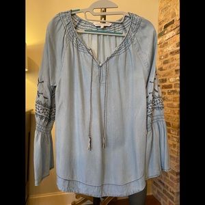 Cupcakes & Cashmere chambray shirt